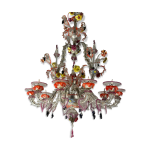 Lustre vénitien rezzonico en verre
