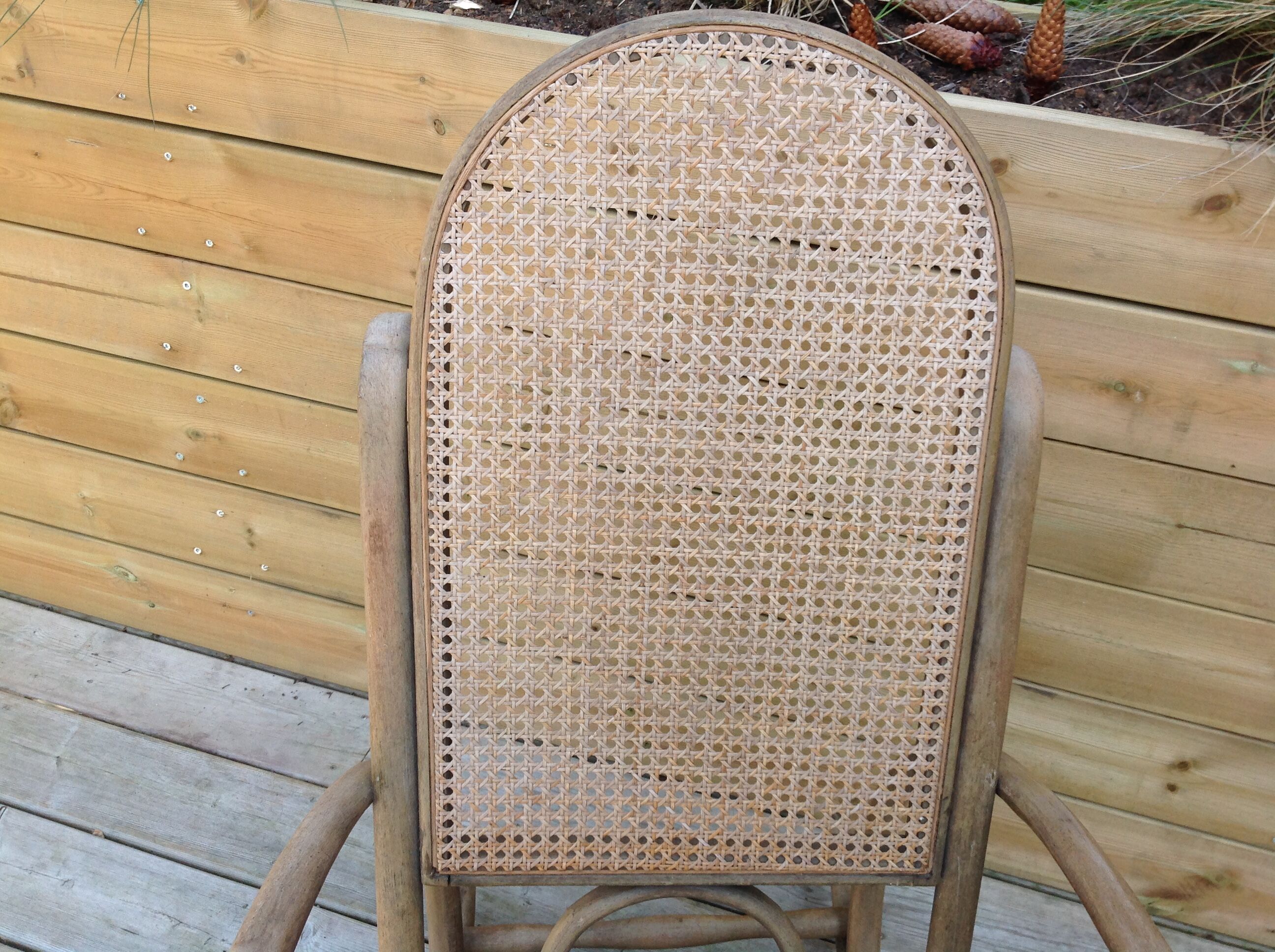 Rocking chair in caning