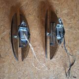 Smoked glass wall lights