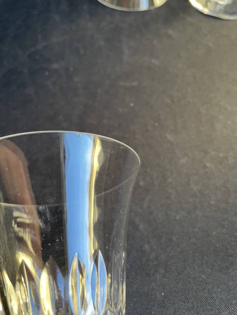 6 Saint Louis wine glasses cut Lozère service stamped