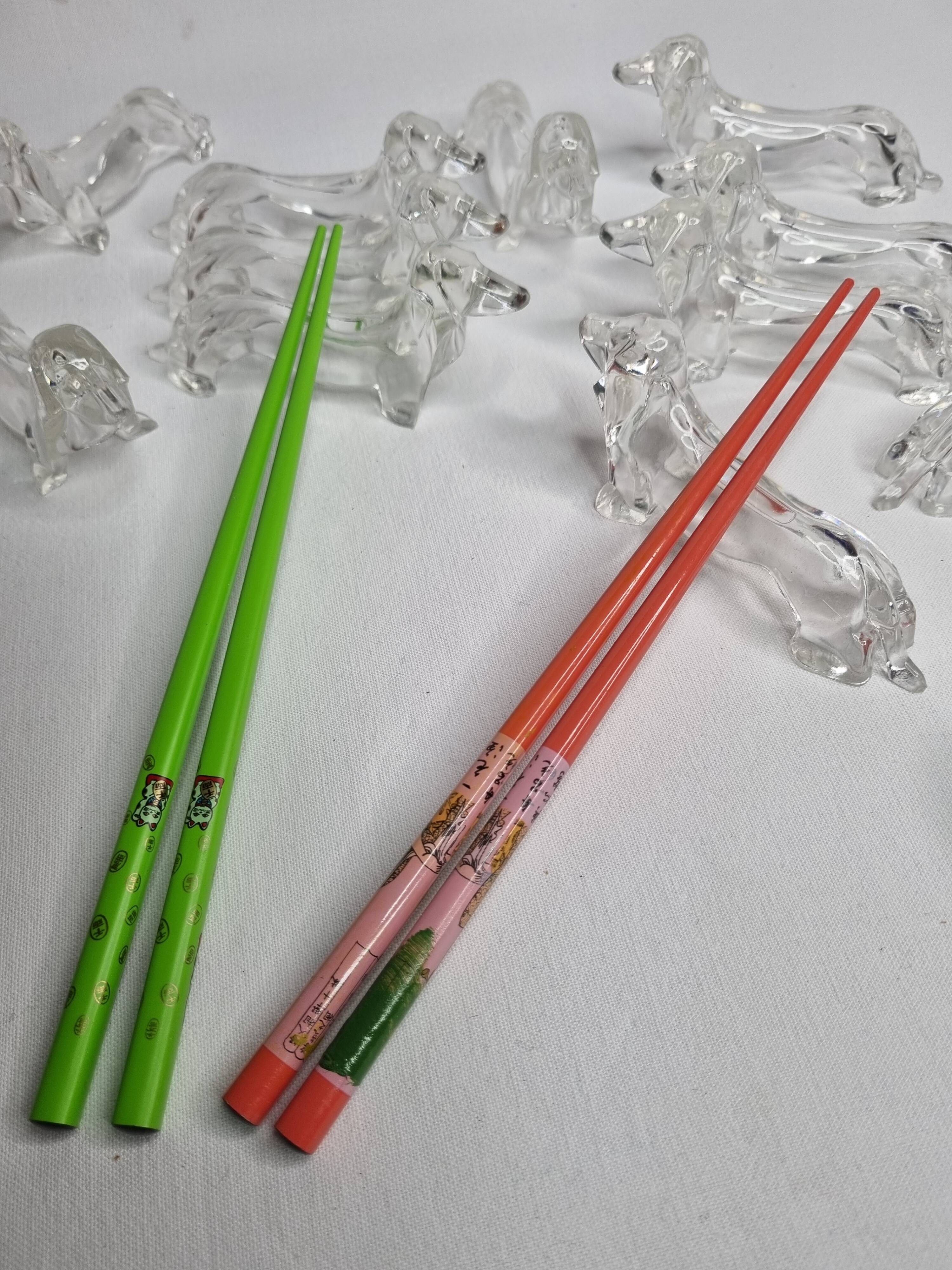 Set of 12 vintage dachshund knife holders, 70s