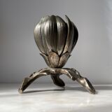 Ashtray flower 1970 silver bronze
