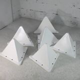 Fiberglass circa 1970. 6 tetrahedron-shaped elements. France.
