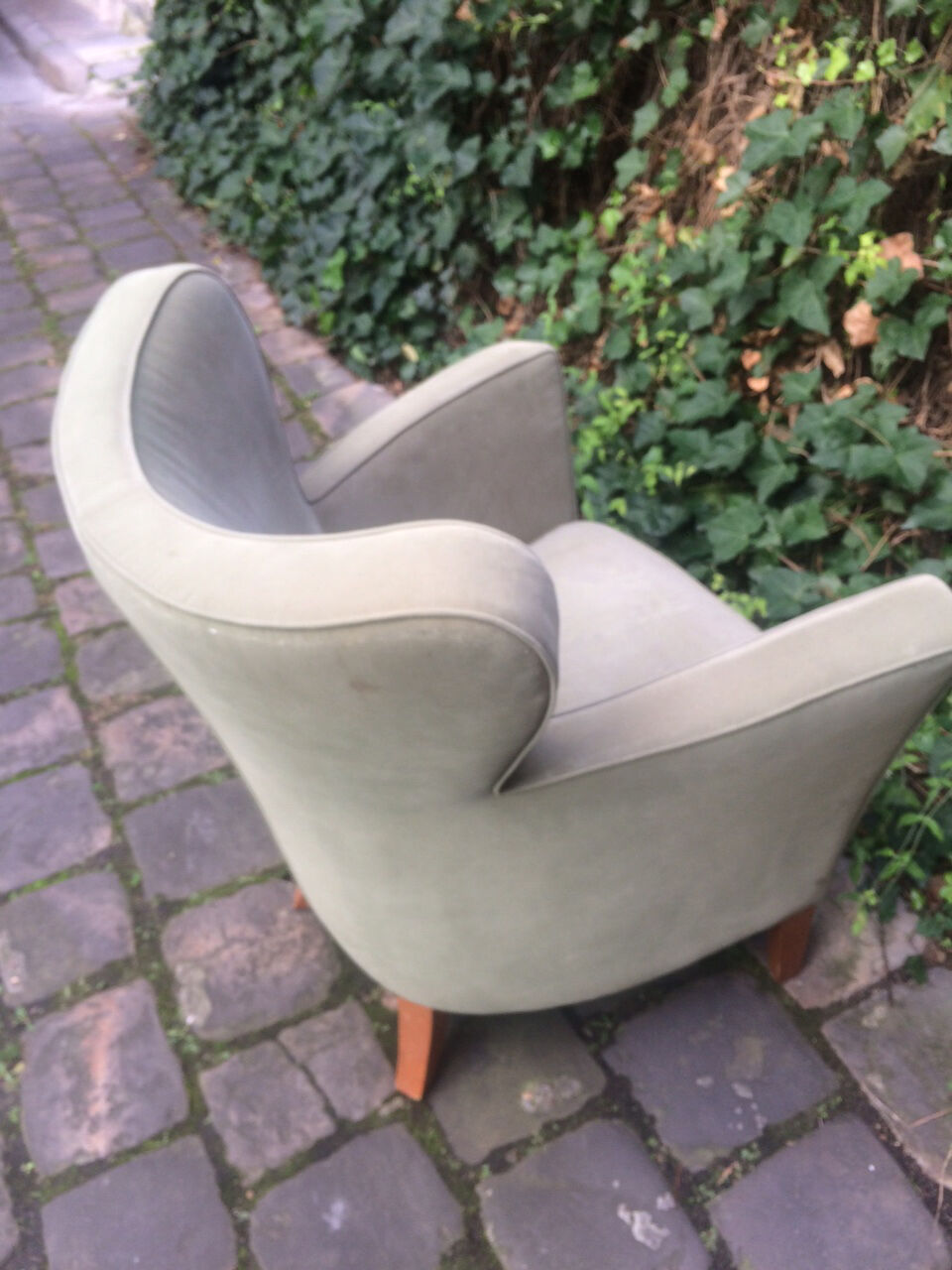 Fauteuil velours ras 1950
