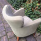 Fauteuil velours ras 1950