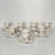 Set de 7 Tasses et Sous-Tasses en Porcelaine | Élégant Décor Floral