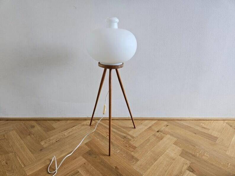 Lampe trépied de sol très rare ULUV des années 1960
