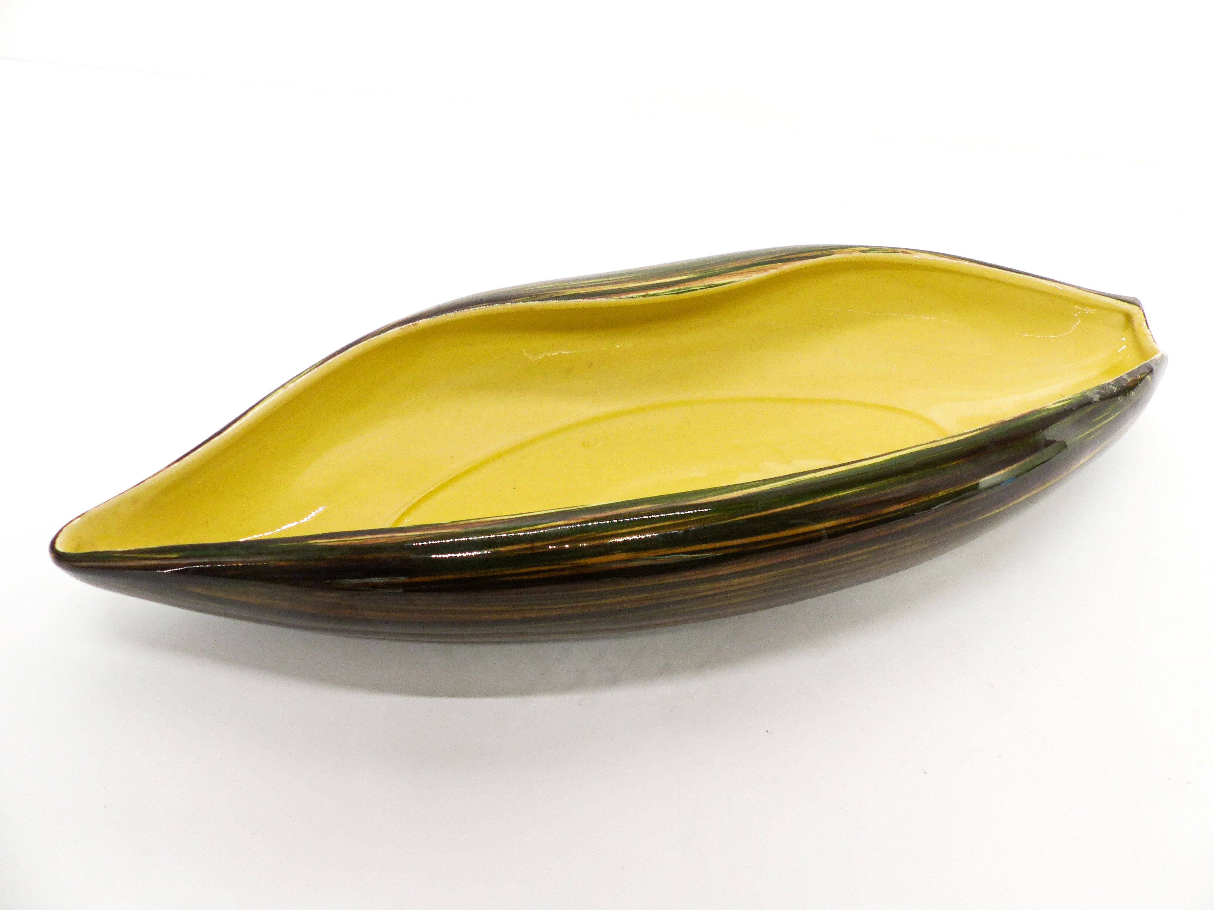 Saint-Clément ceramic pirogue fruit bowl