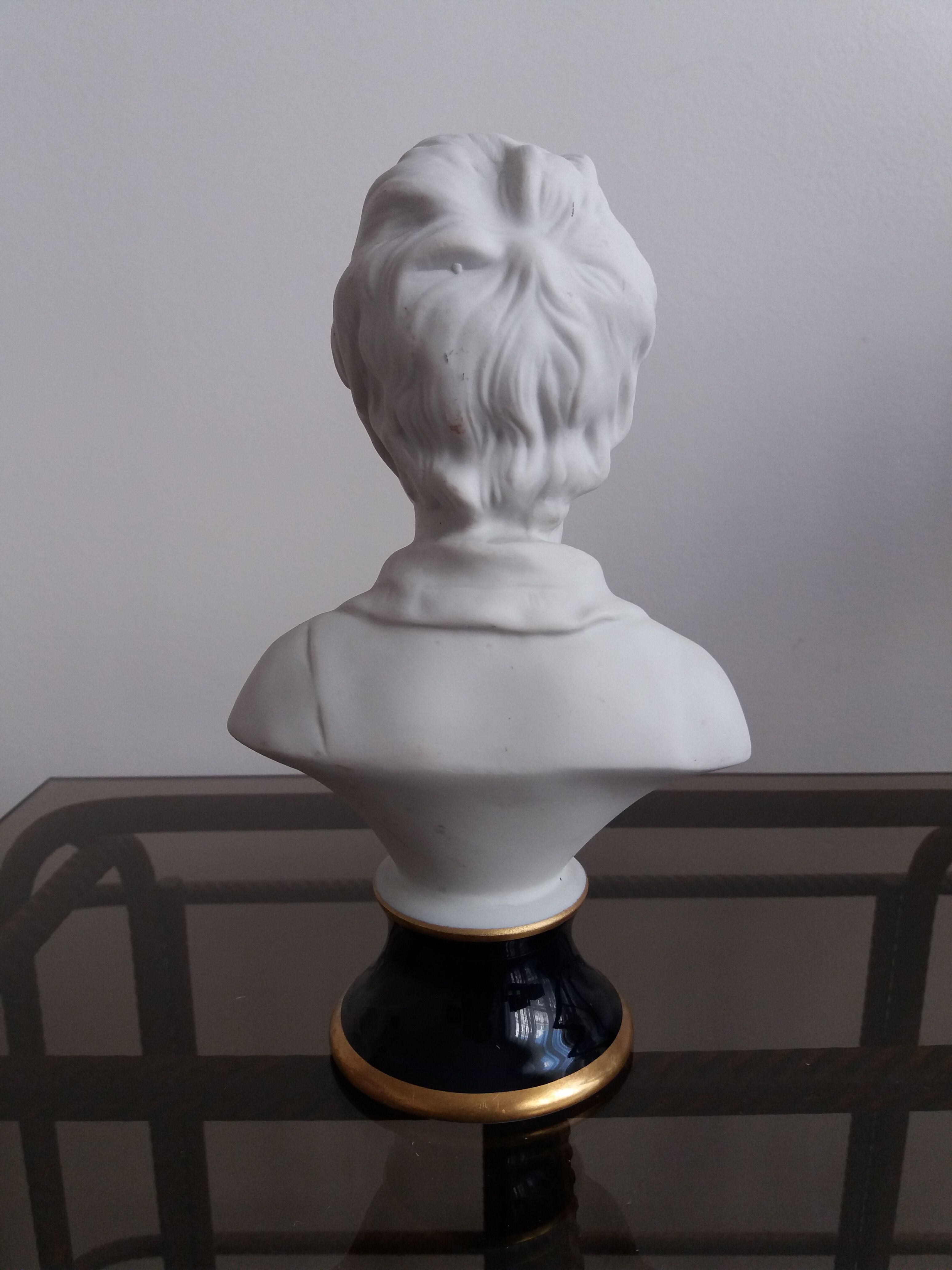 Porcelain child bust sign Tharaud Limoges