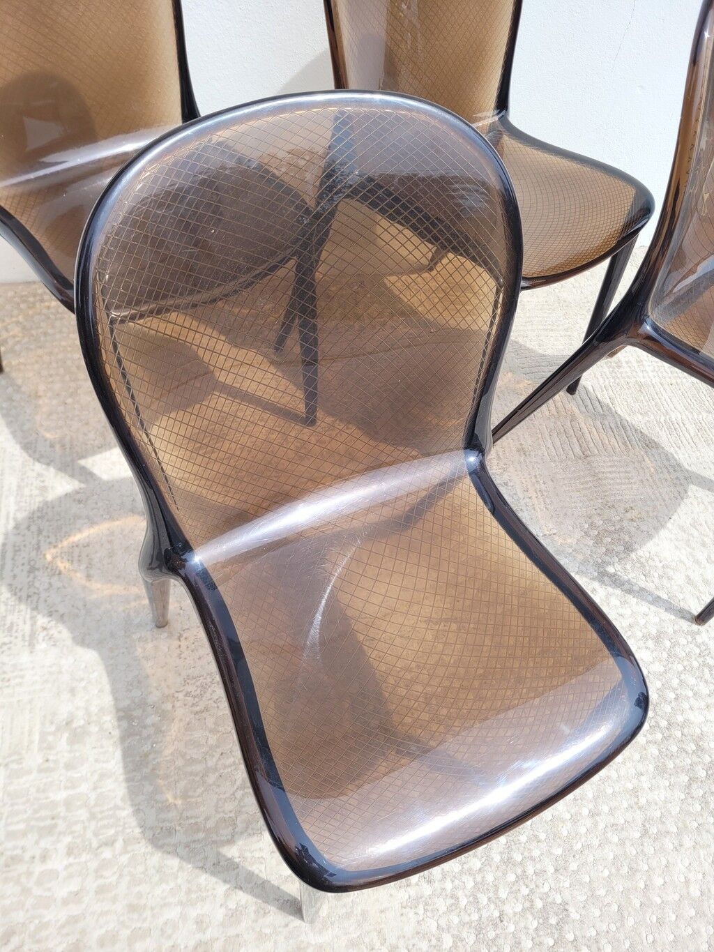 Set of 4 Thalya chairs by Kartell designed by Patrick Jouin