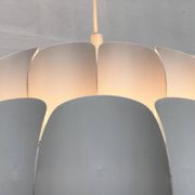 Mid-century white metal Swiss suspension by H. Zender for Temde.