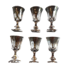 6 wine glasses, 6 glasses on foot, Sèvres crystal model Bellamy