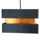 Suspension en cuivre et métal noir. danemark années 1960
