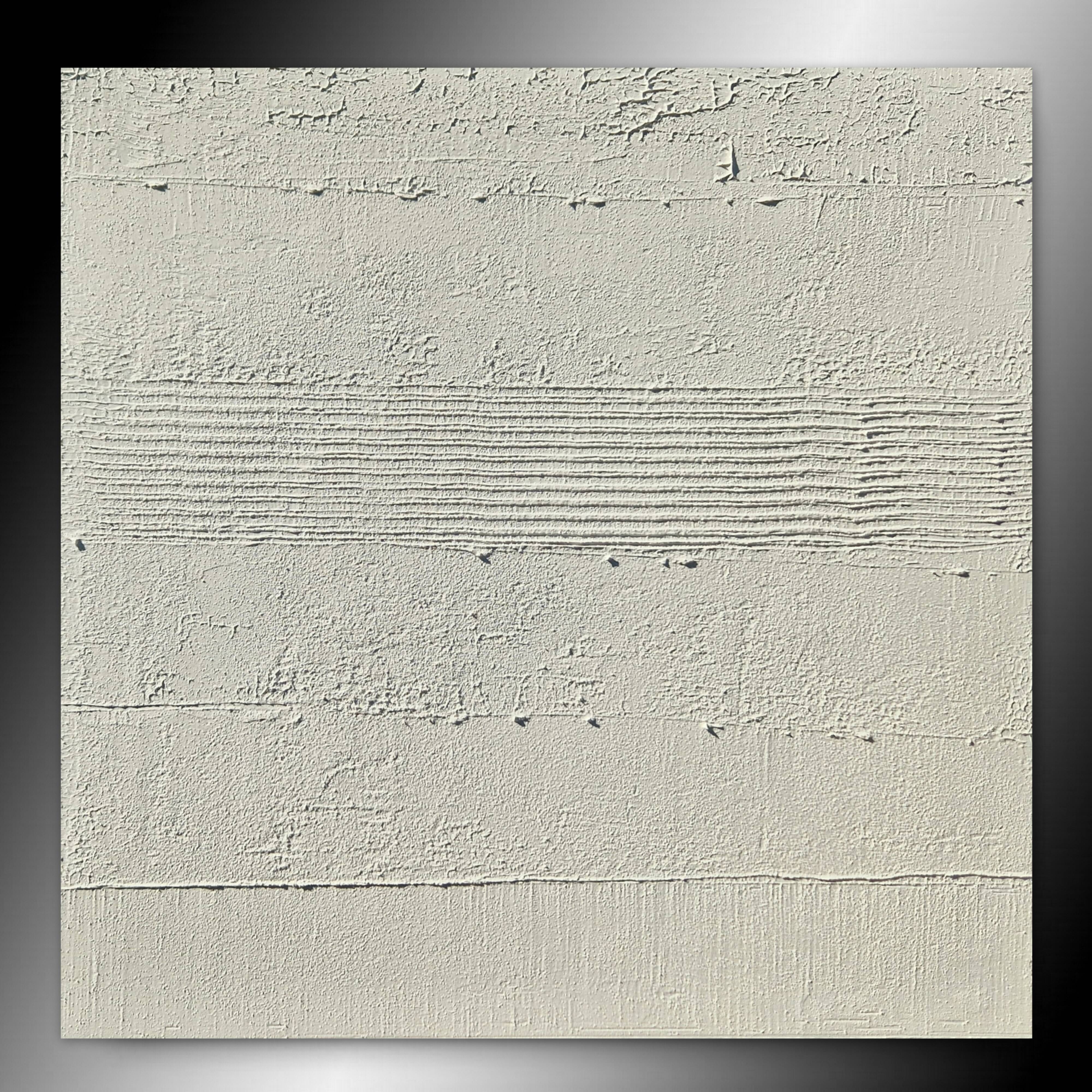 Minimalist monochrome abstract painting white