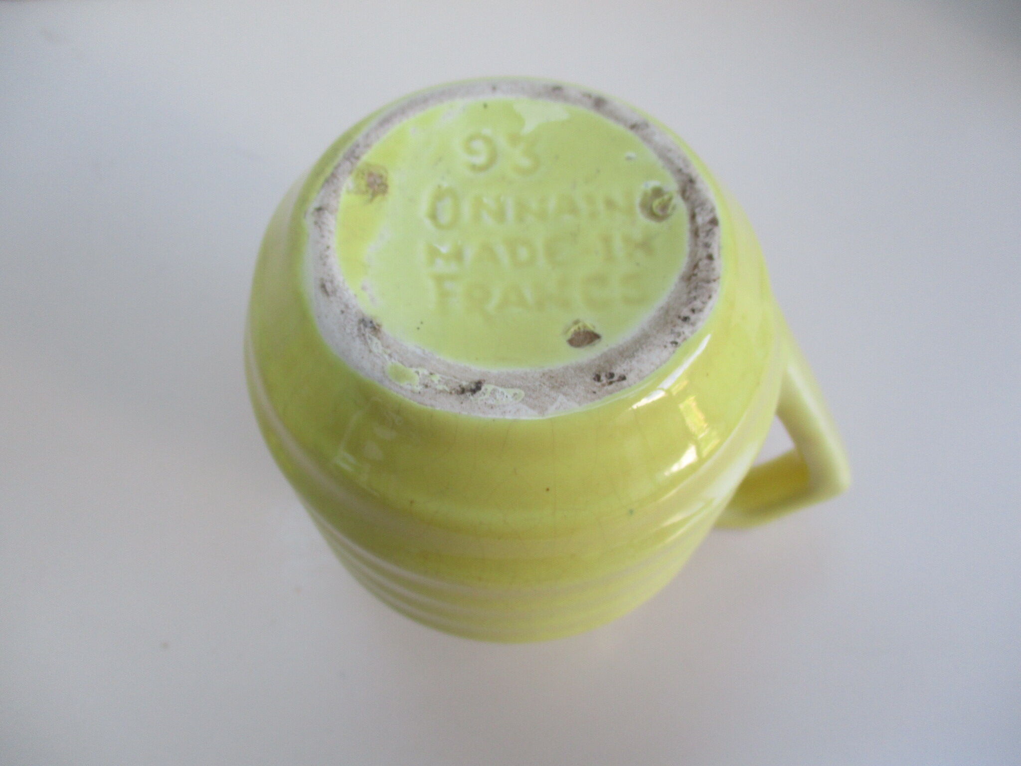 SET of 2 PITCHERS FAIENCE ONNAING SLURRY ART DECO 1930