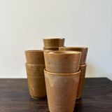 Set of 9 vintage Digoin goblets
