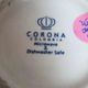 Mug Corona Colombia red décor in the style of toile de Jouy
