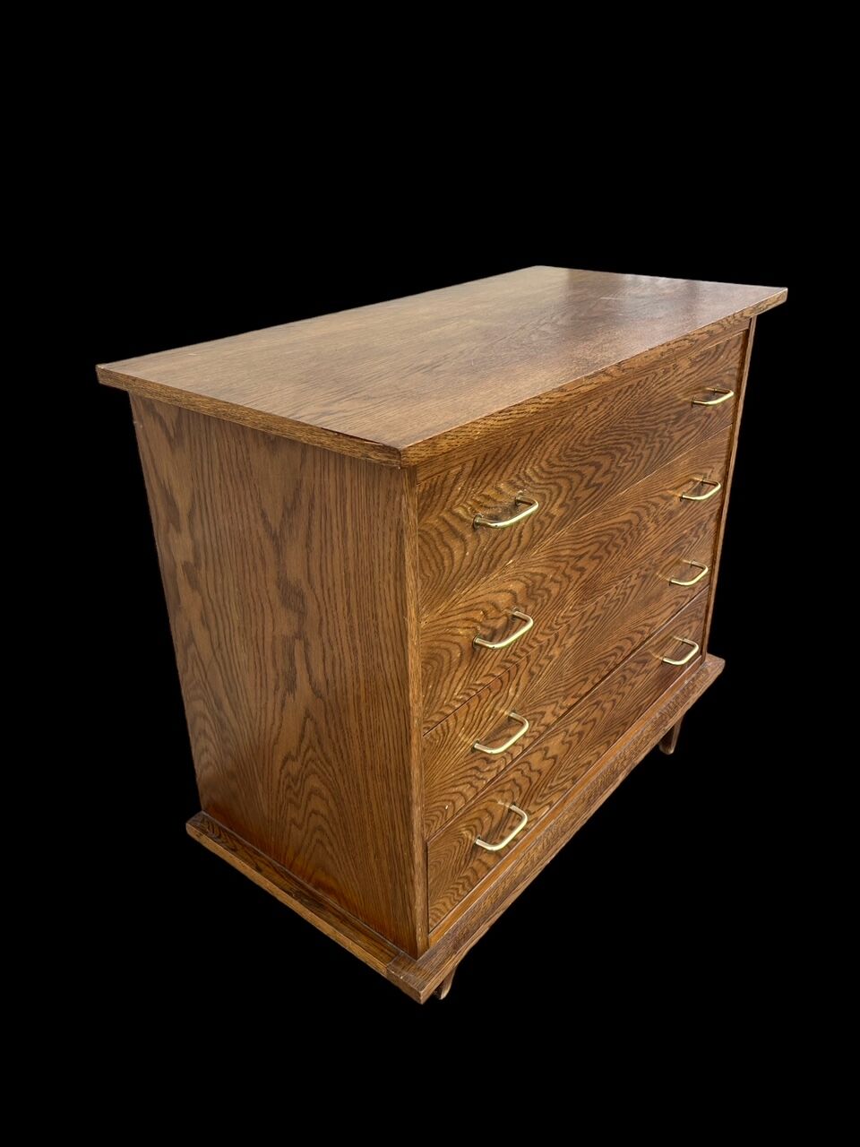 Oak chest of drawers foot compass