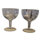 2 large ice cream bowls, dessert or otherwise, in crystal from the 1920s.