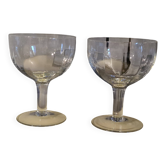 2 Grosses coupes à Glace, Dessert ou autre en cristal datant des années 20/