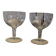 2 large ice cream bowls, dessert or otherwise, in crystal from the 1920s.
