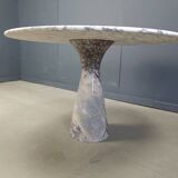 Vintage round marble dining table 1970s