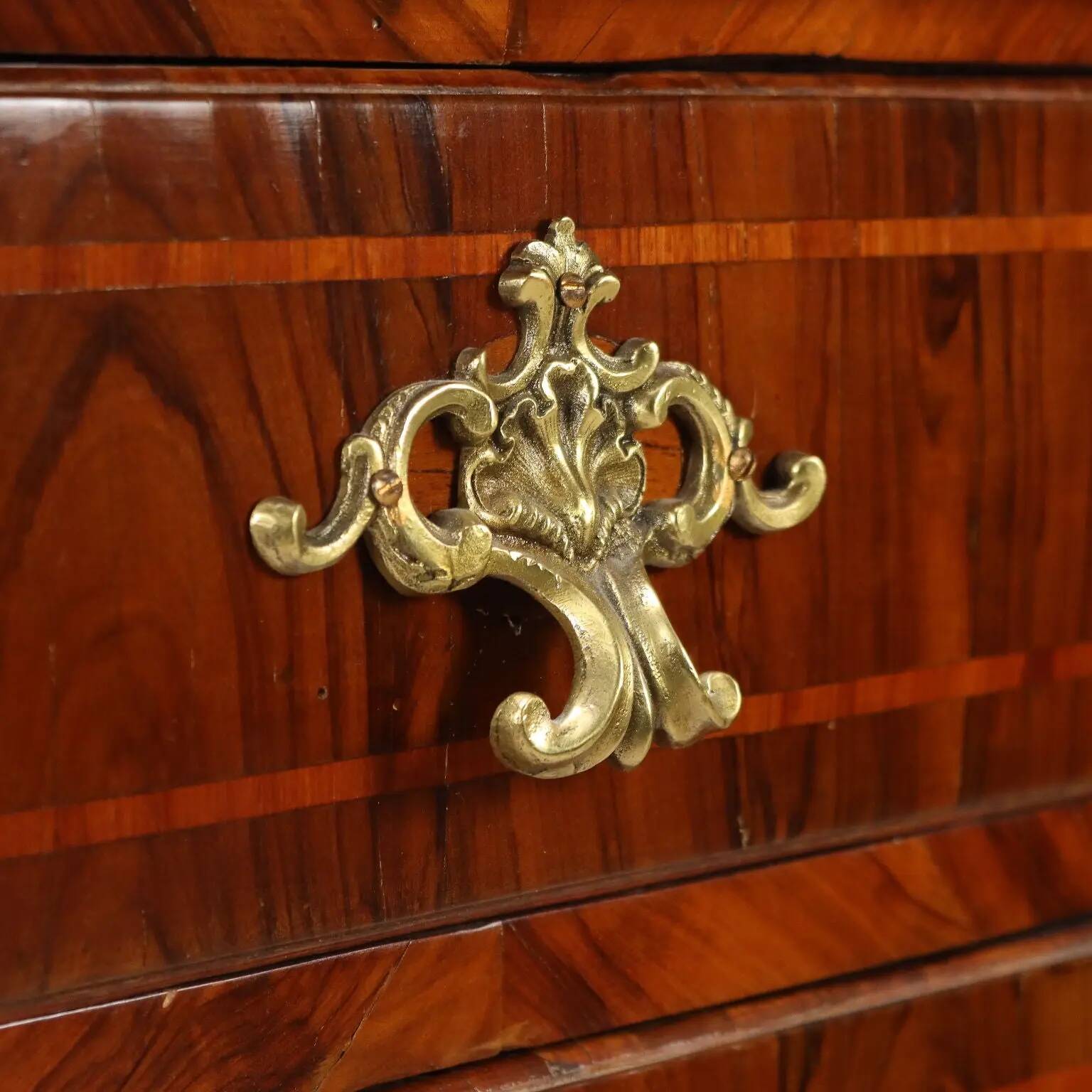 Antique baroque bedside table in rosewood, 18th century.