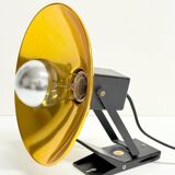 "LITA" Metal Wall Lamp Clamp Lamp with Gold Reflector Vintage 70's