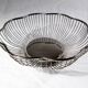Silver metal fruit basket
