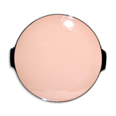 Vintage pie dish 1950 pink and black in earthenware villeroy & boch mettlach