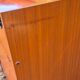 Commode rangement chaussures petit meuble à clapet vintage placage boi
