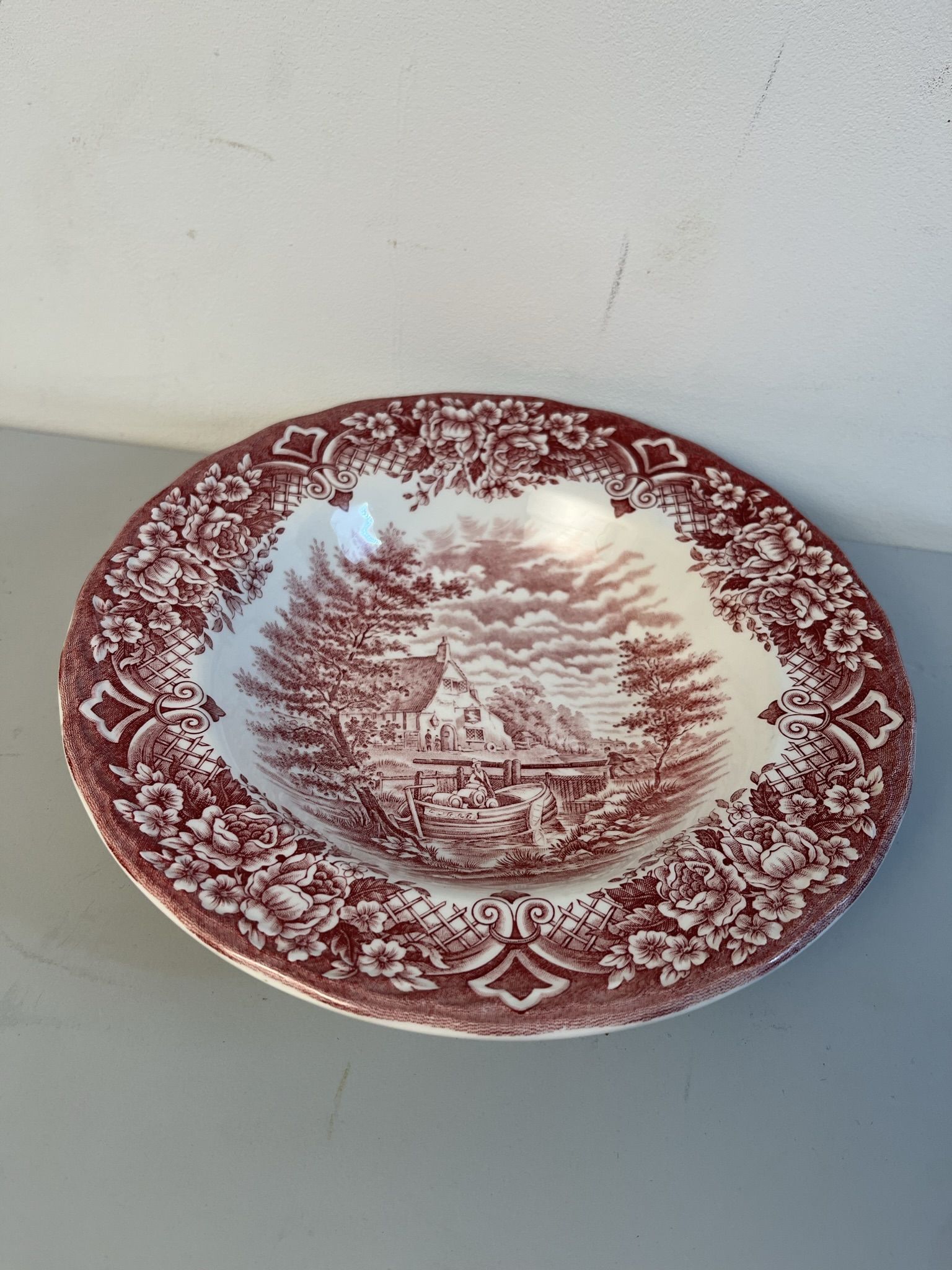 2 assiettes  creuse vintage  anglaise staffordshire england