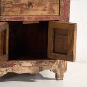 Antique oriental chest of drawers with red patina (c.1900)