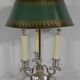 White metal bouillotte lamp, empire style – early twentieth century