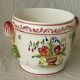 Cache pot en faience decor strasbourg 20 eme
