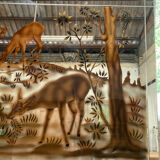 Doe-themed eglomized mirror