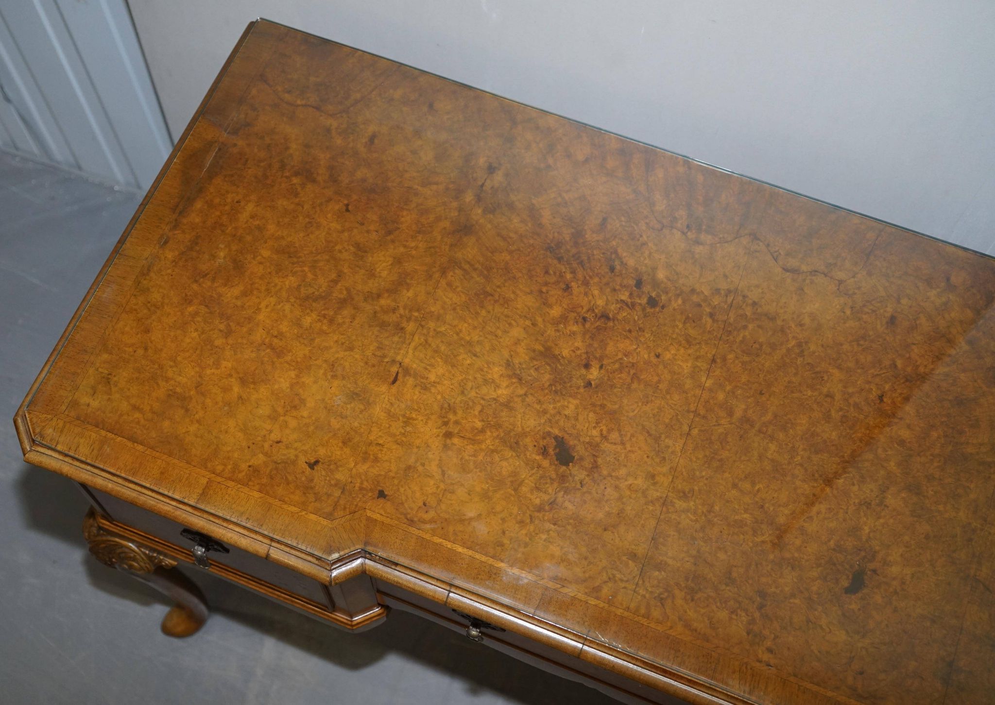 Console Burr Walnut Art Deco Denby & Spinks Breakfront