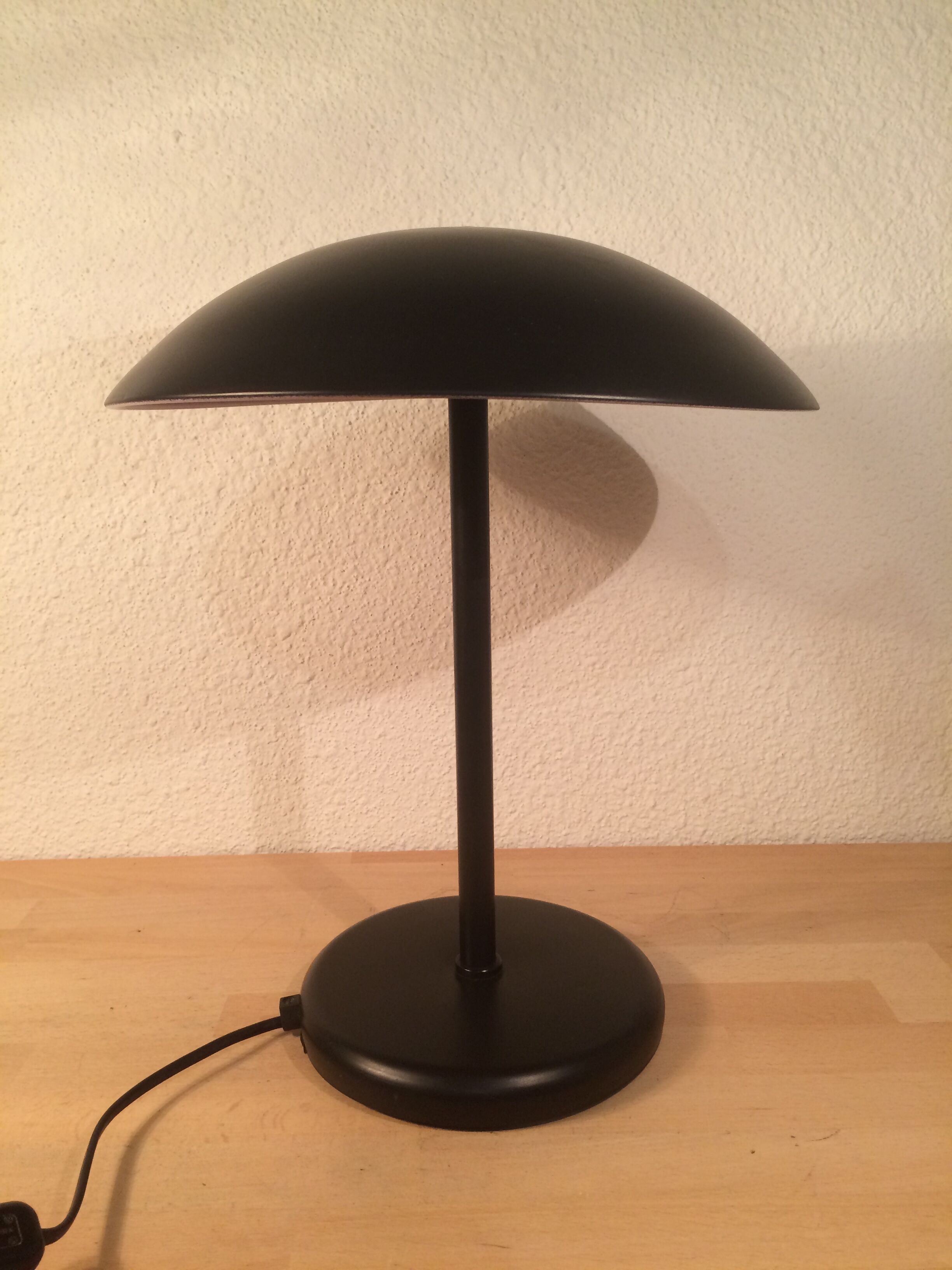 Black mushroom lamp, 70s, metal