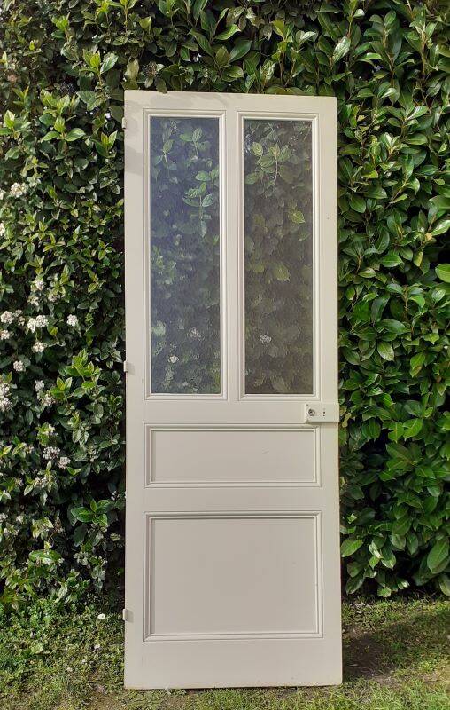 Communication door 1 translucent glass H233.5xL84.5cm old 20th century