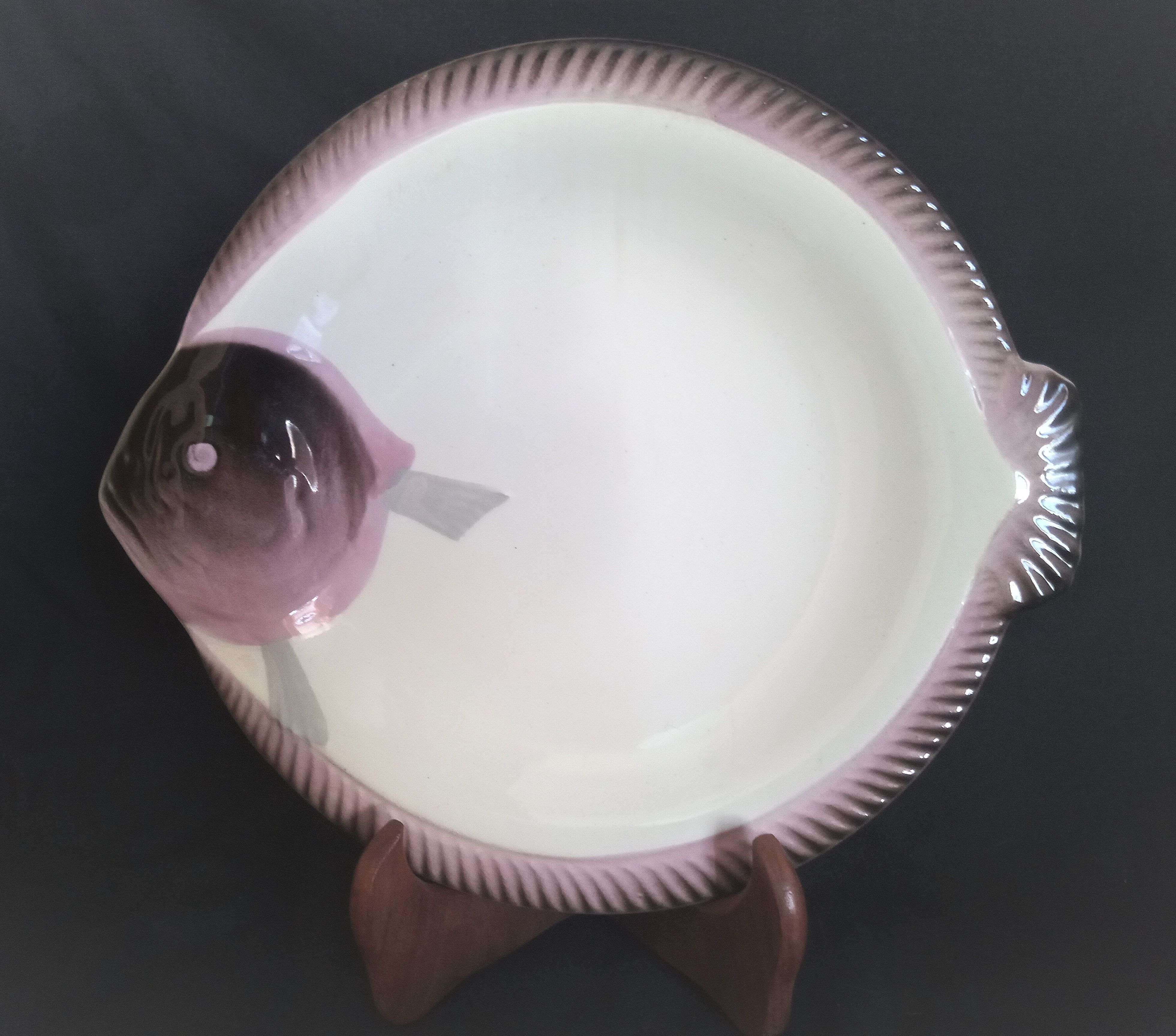 Fish service for 12 people in Longwy ceramic, Copenhagen model, 1960s