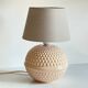 Pale pink ceramic lamp from the 90s