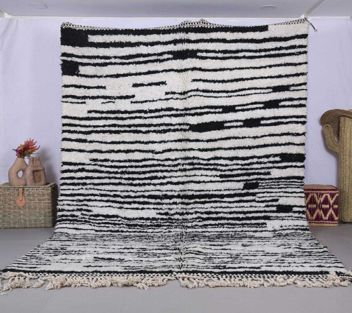 Handmade wool Berber rug 300X200 cm