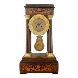 Pendant portico of period charles x, in marquetry butterfly and gilded bronze nineteenth