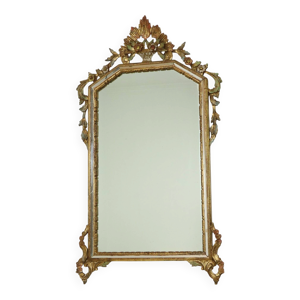 Miroir à crête dorée