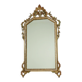 Classic Italian Gilt Crested Mirror by La Barge, 100 cm