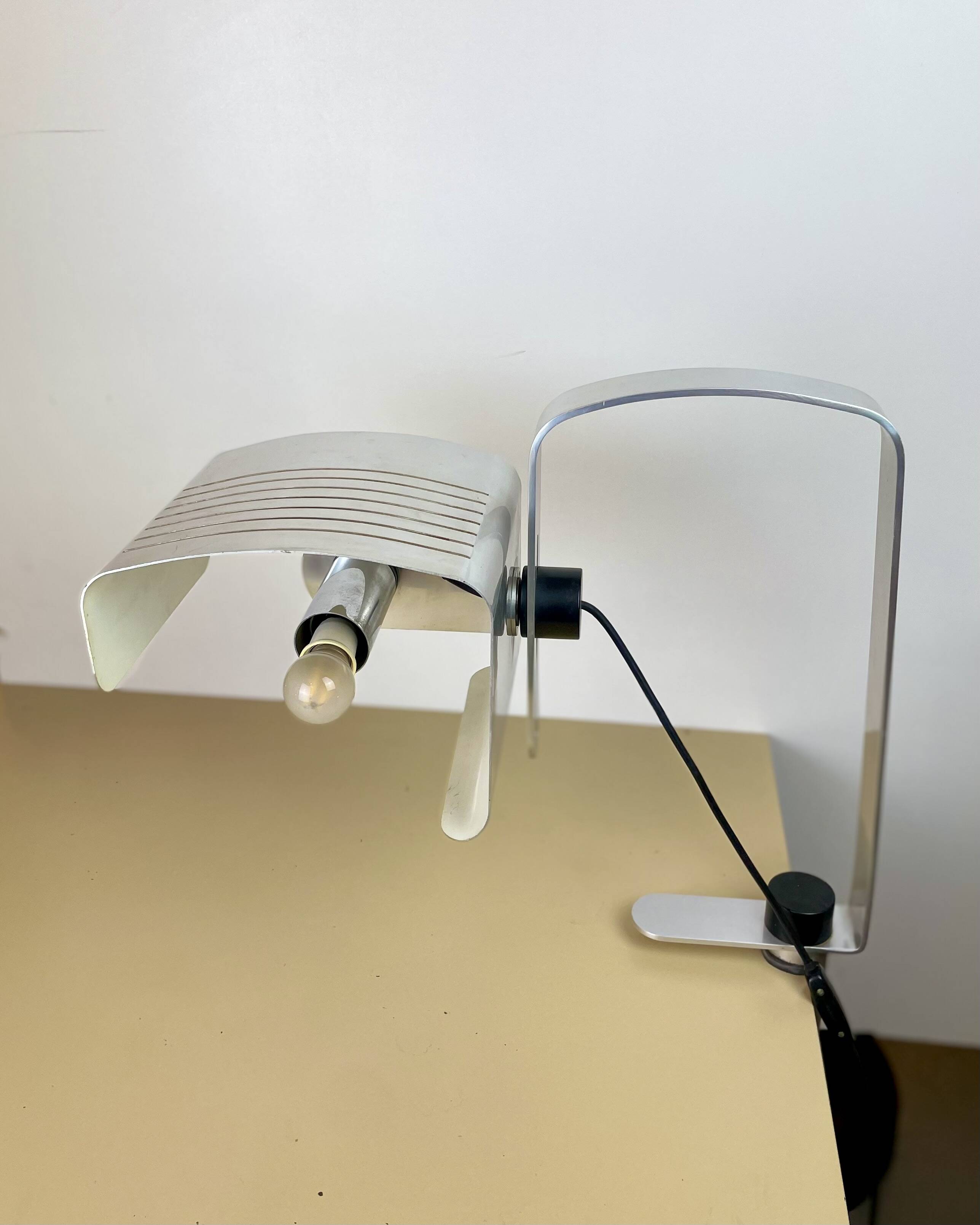 Large Aluminum Desk Lamp by Etienne Fermigier for Monic, 1970s