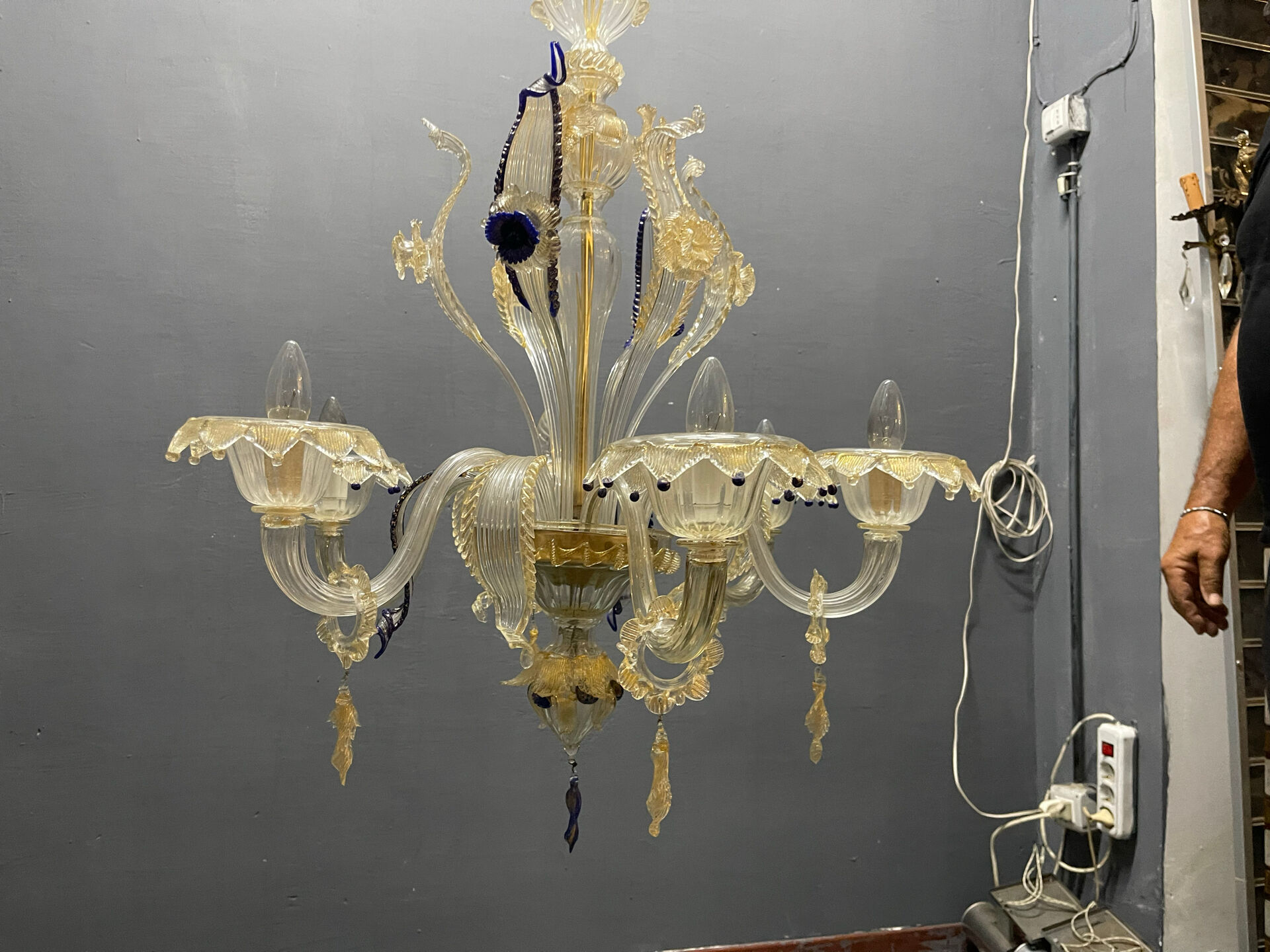 Venetian Murano Glass Chandelier 1960’s 