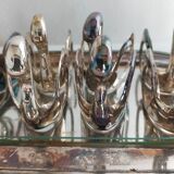 Silver metal foie gras set