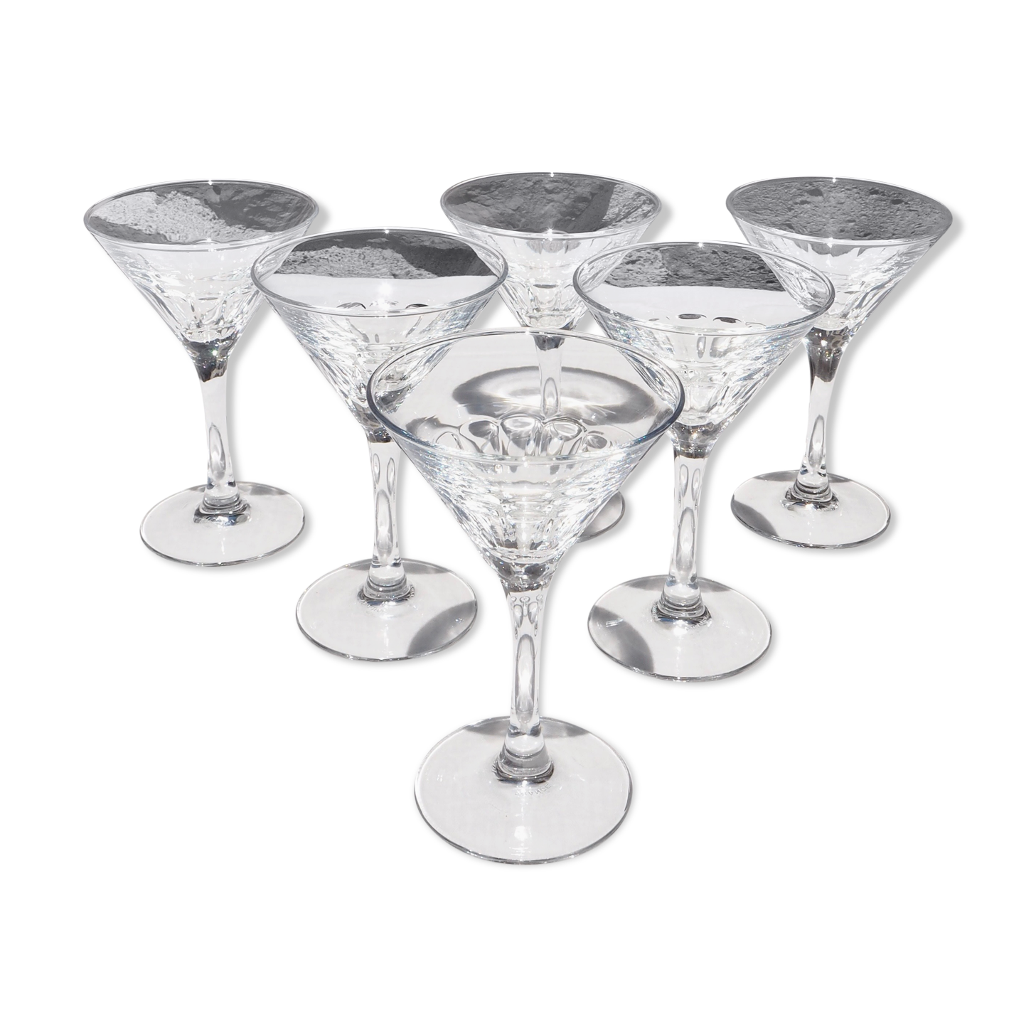 Set of 6 martini glasses