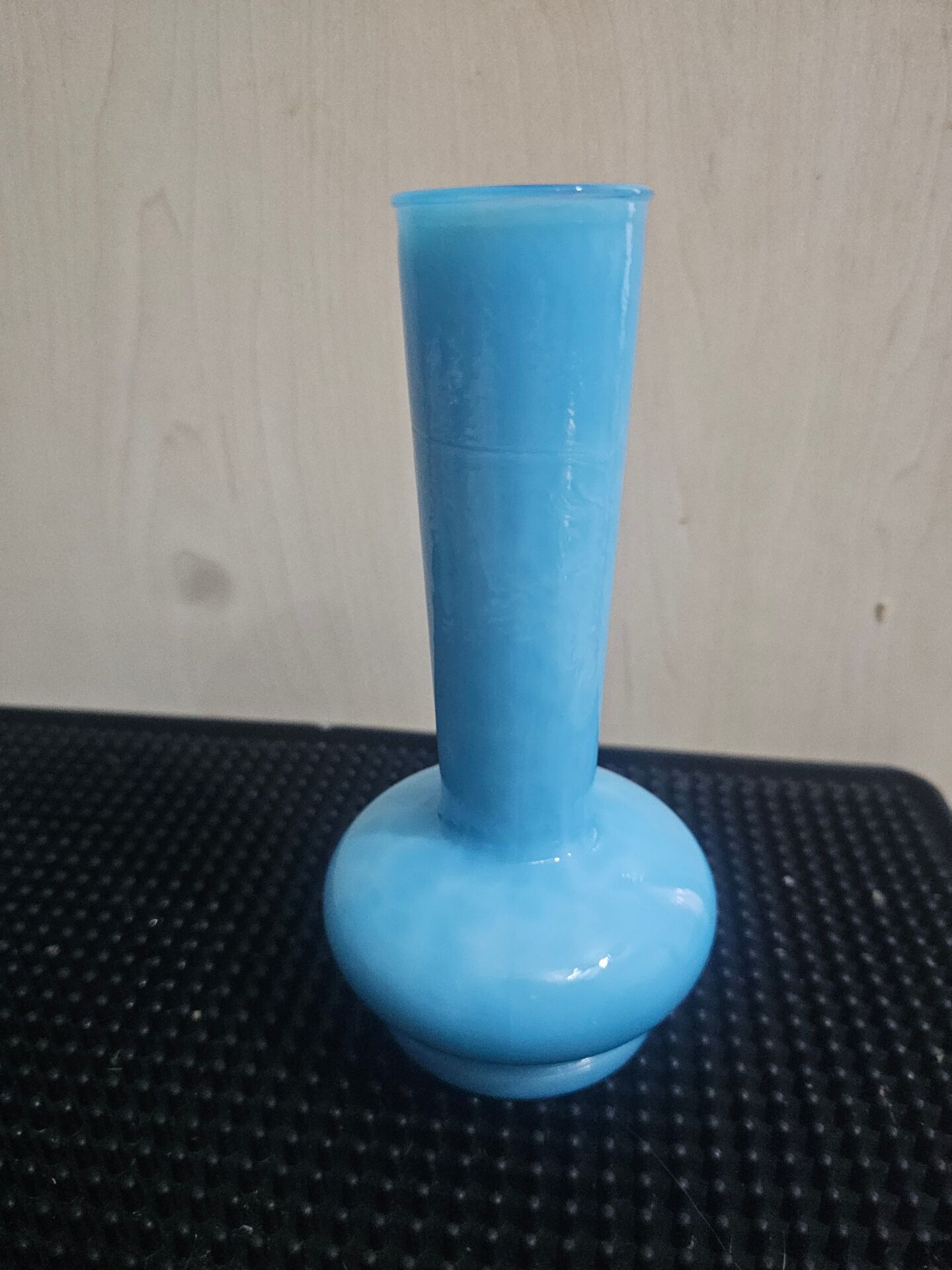 Small vintage turquoise blue opaline vase – Quelle brand